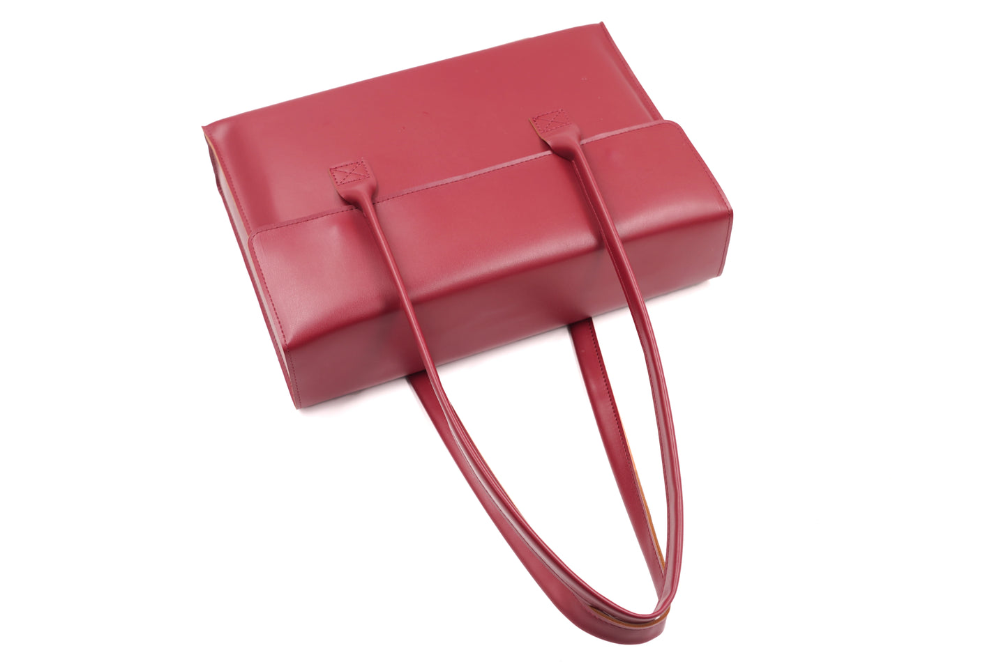 Porte document femme cuir rouge