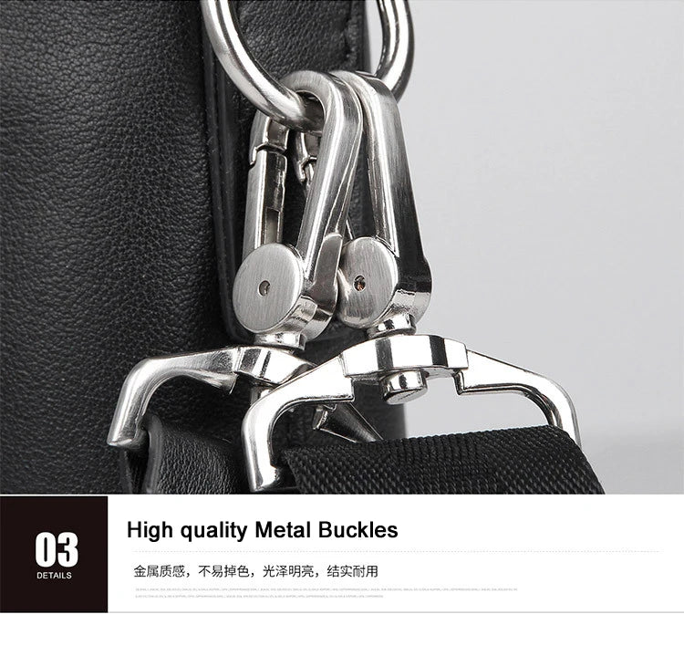 Porte document en cuir de luxe deux poches