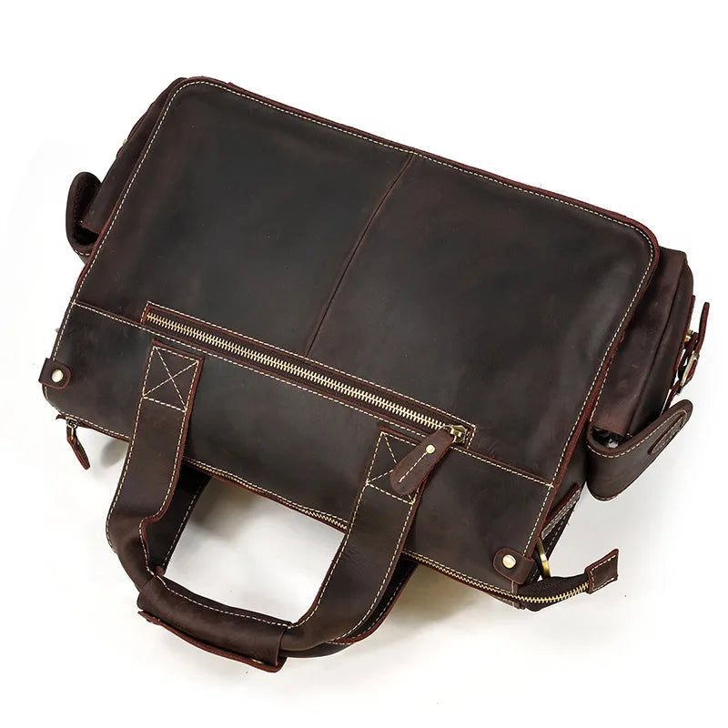 Porte document cuir Vintage