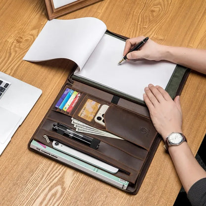 Porte document A4 cuir conférencier