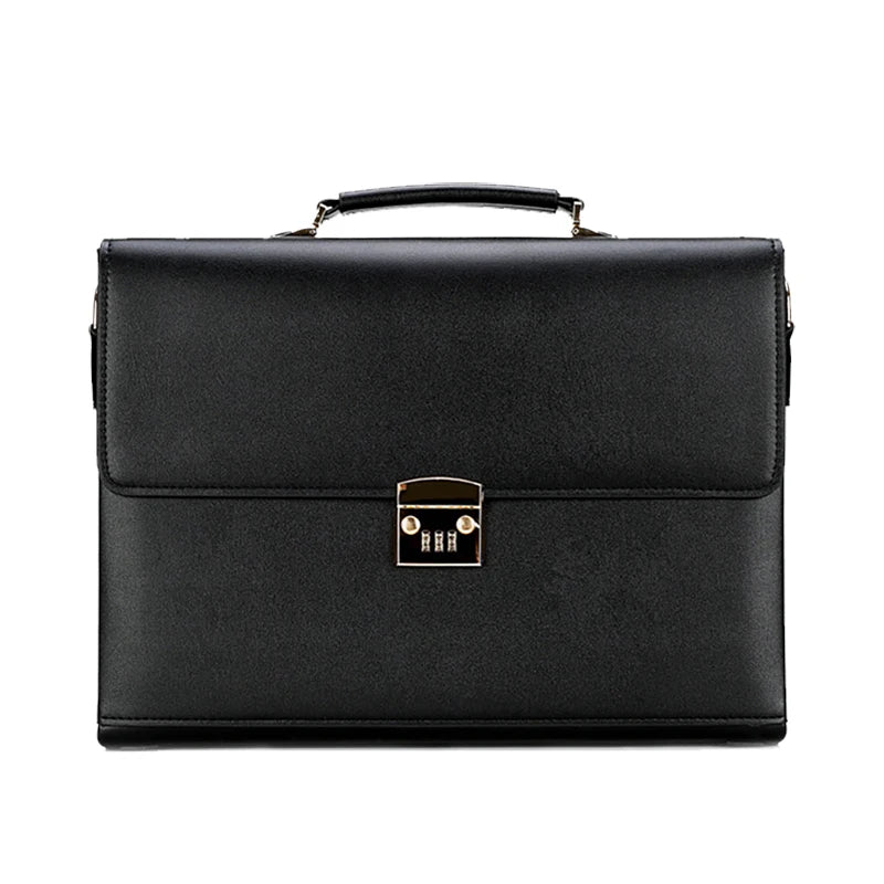 Porte Document Cuir de Luxe Noir – Élégant et Pratique pour Homme d’Affaires