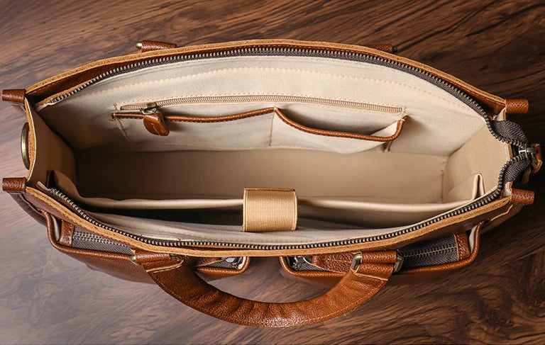 Porte Document de Luxe en Cuir Véritable