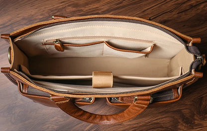 Porte Document de Luxe en Cuir Véritable