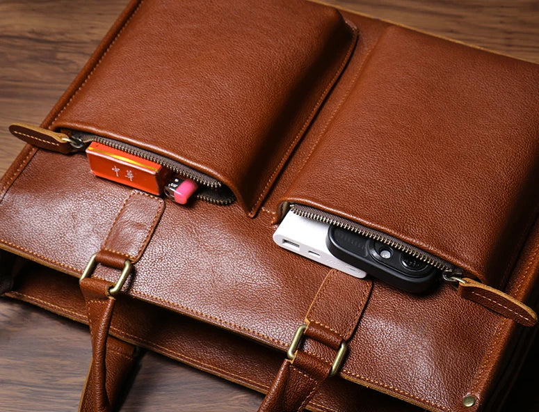 Porte Document de Luxe en Cuir Véritable