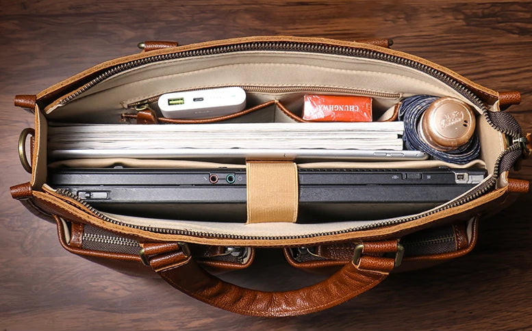 Porte Document de Luxe en Cuir Véritable