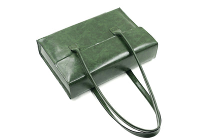 Porte document femme cuir vert
