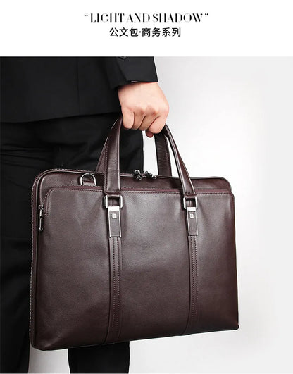 Porte document en cuir de luxe  deux poches