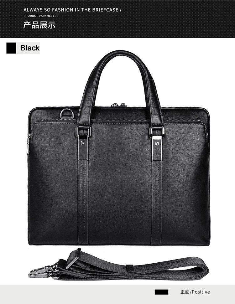 Porte document en cuir de luxe  deux poches