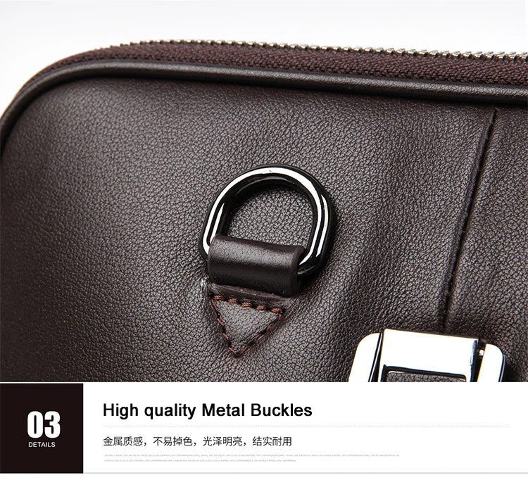 Porte document en cuir de luxe  deux poches