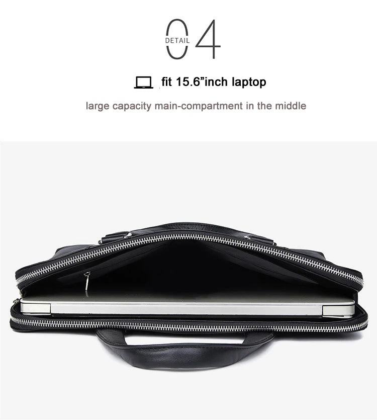 Porte document en cuir de luxe  deux poches