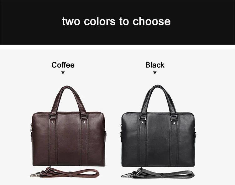 Porte document en cuir de luxe  deux poches