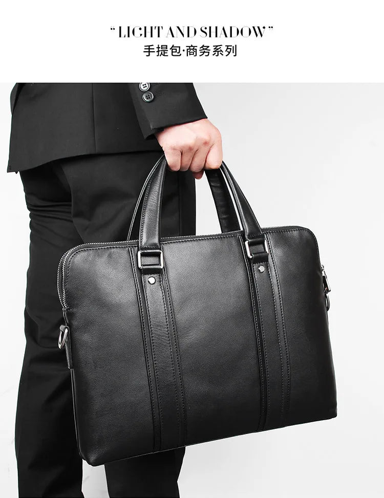 Porte document en cuir de luxe  deux poches