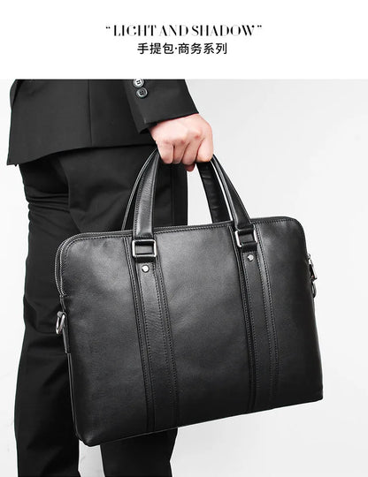 Porte document en cuir de luxe  deux poches