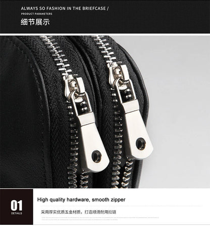 Porte document en cuir de luxe  deux poches