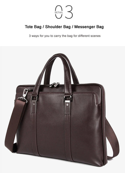 Porte document en cuir de luxe  deux poches