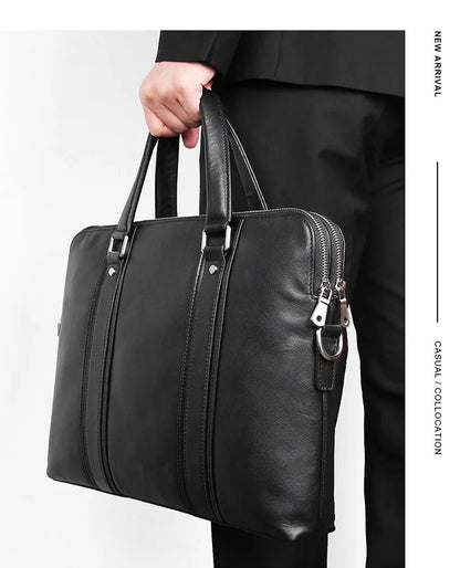 Porte document en cuir de luxe  deux poches