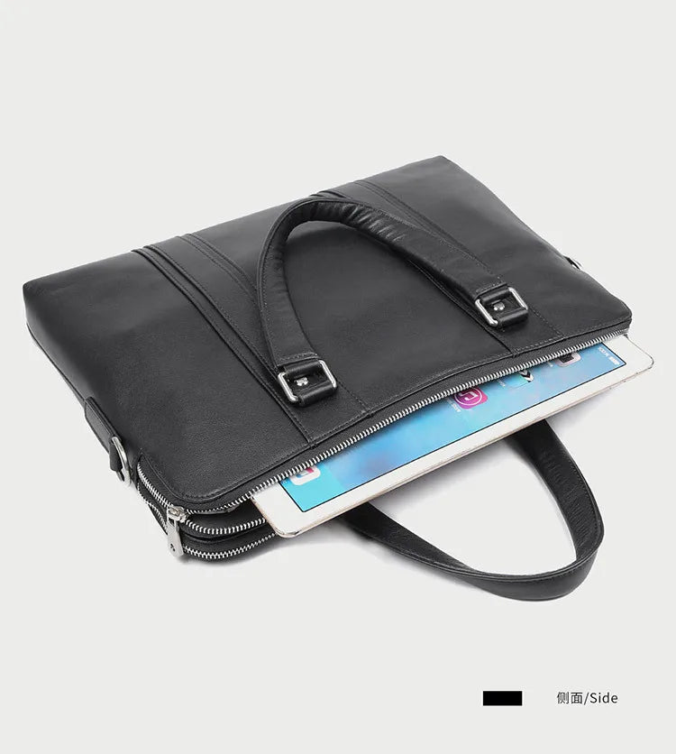 Porte document en cuir de luxe  deux poches