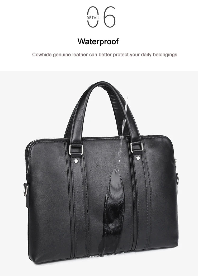 Porte document en cuir de luxe  deux poches