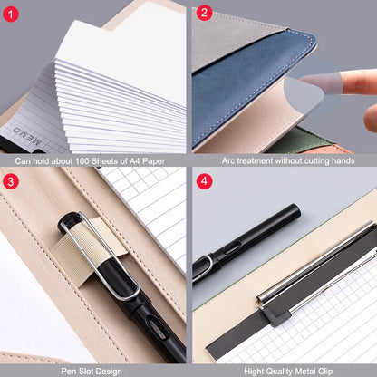 Porte document A4 cuir Réunion avec Calculatrice