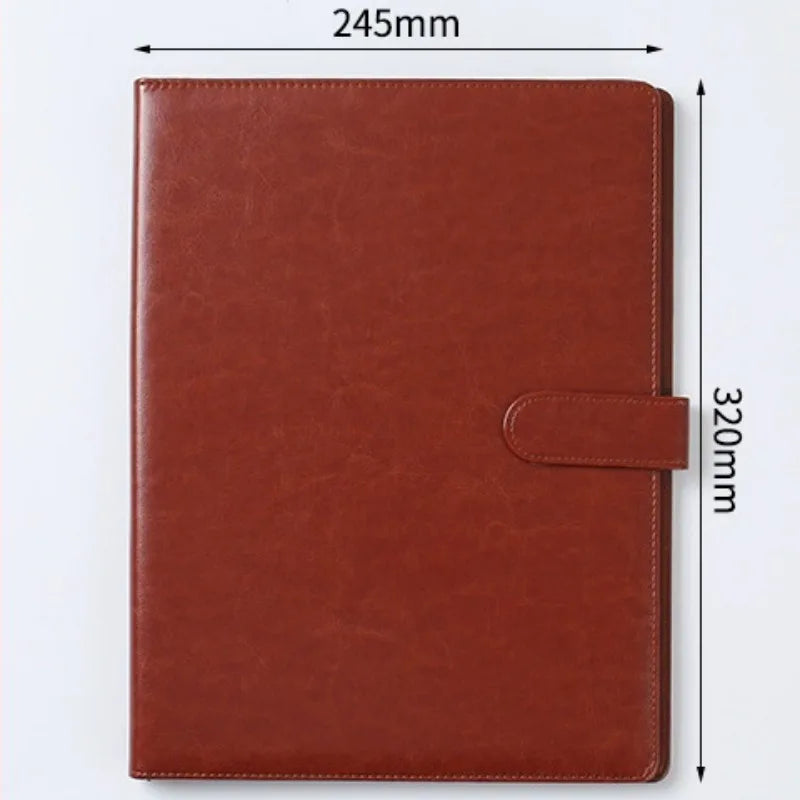 Porte document main en cuir PU rouge – Élégant, pratique et durable