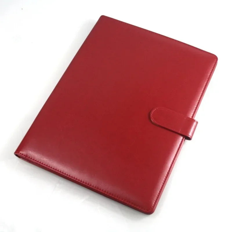 Porte document main en cuir PU rouge – Élégant, pratique et durable