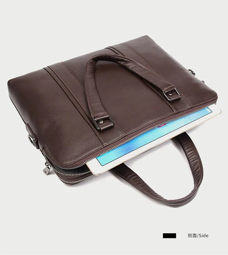 Porte document en cuir de luxe  deux poches