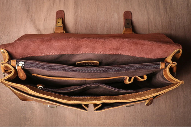 Porte Document en Cuir Vintage marron