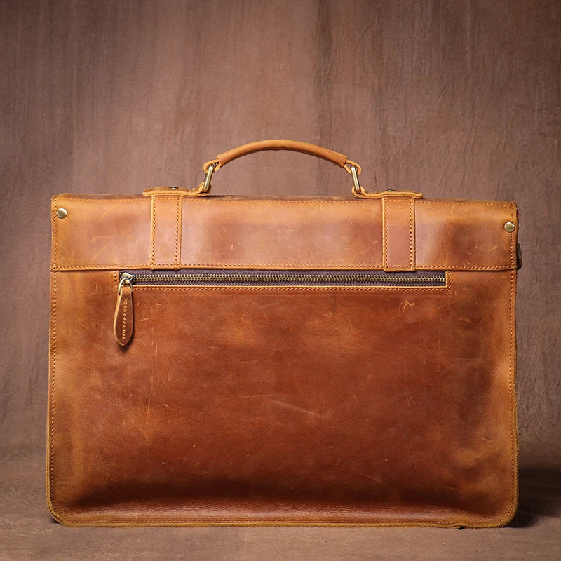 Porte Document en Cuir Vintage marron