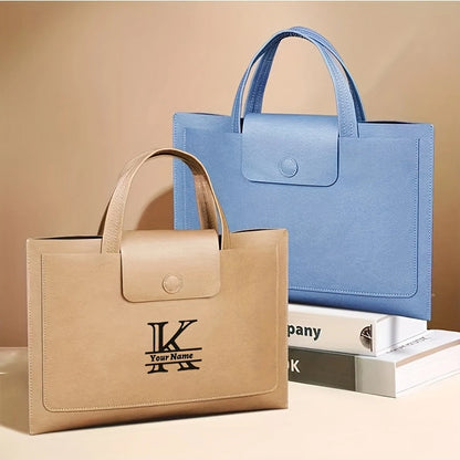 Sac porte document cuir personnalisable