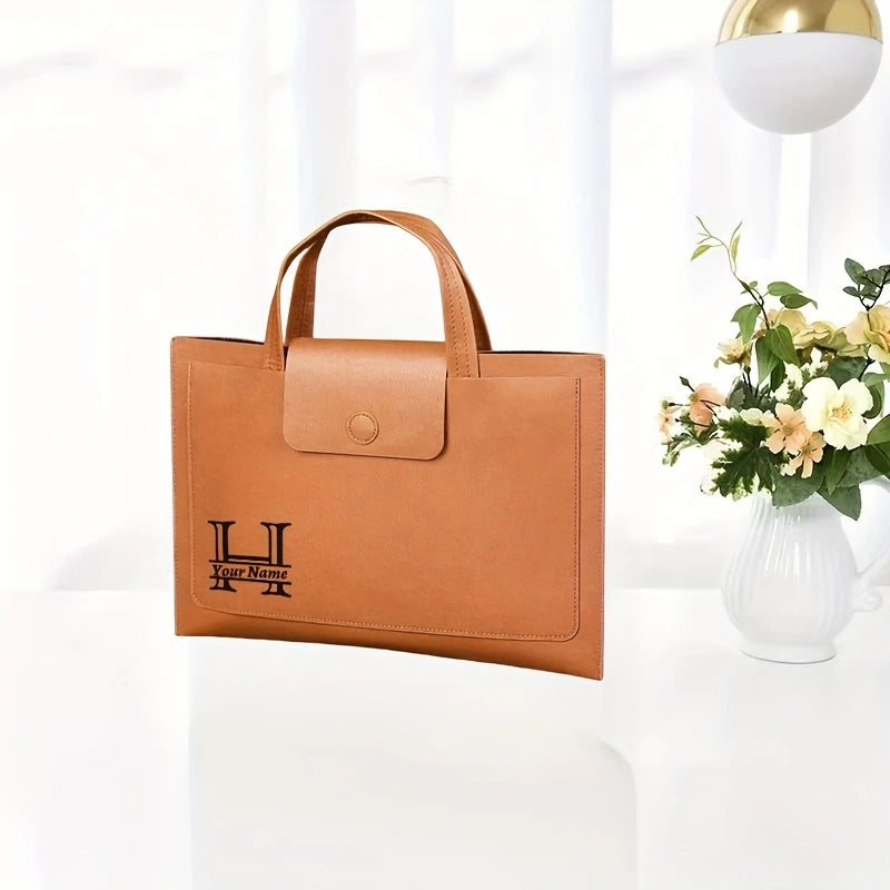 Sac porte document cuir personnalisable