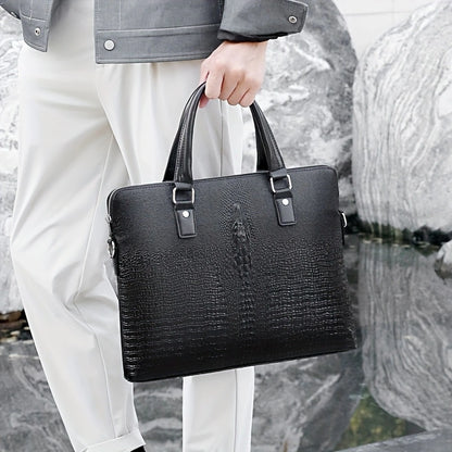 Sac porte-documents ajustable motif tête de crocodile