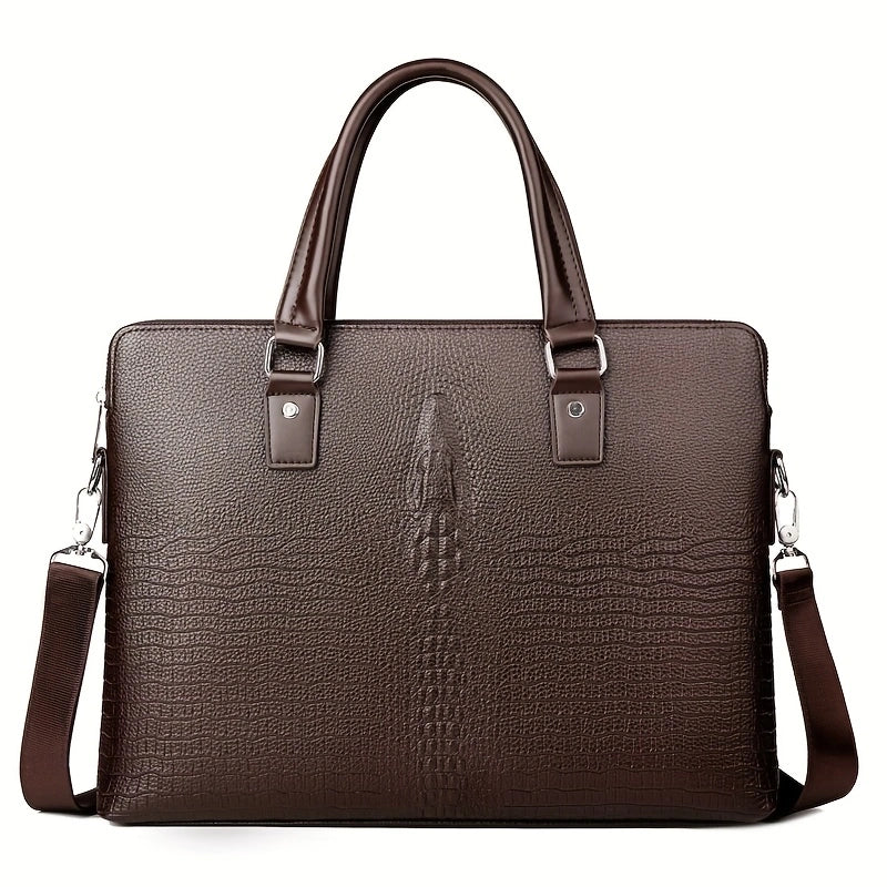 Sac porte-documents ajustable motif tête de crocodile