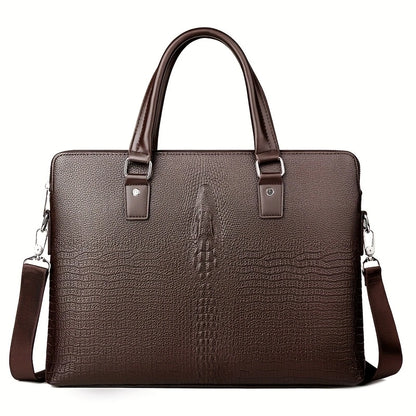 Sac porte-documents ajustable motif tête de crocodile