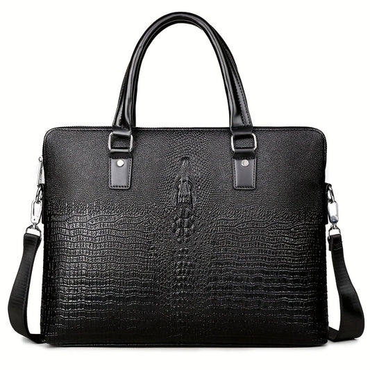 Sac porte-documents ajustable motif tête de crocodile
