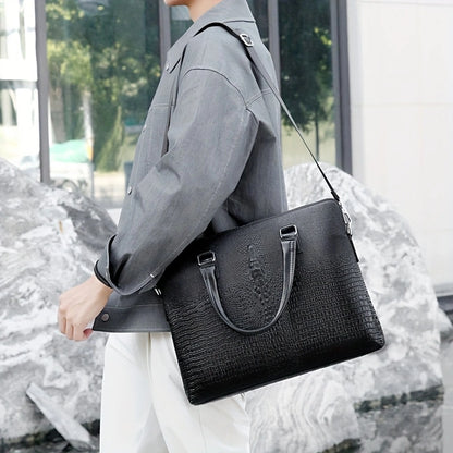 Sac porte-documents ajustable motif tête de crocodile